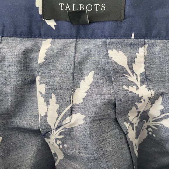 Talbots Midi Length Navy and White Floral Skirts - Picture 2 of 2